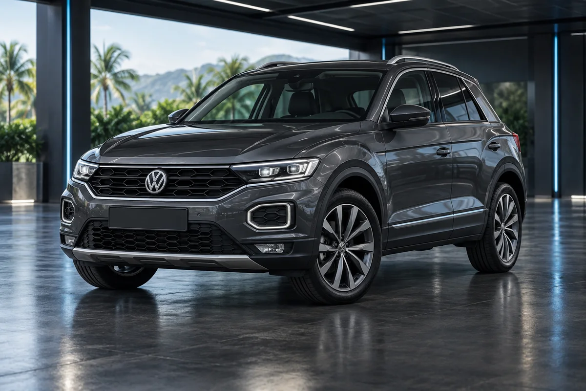 Volkswagen T-Roc gris graphite dans l'atelier Rassur'Car